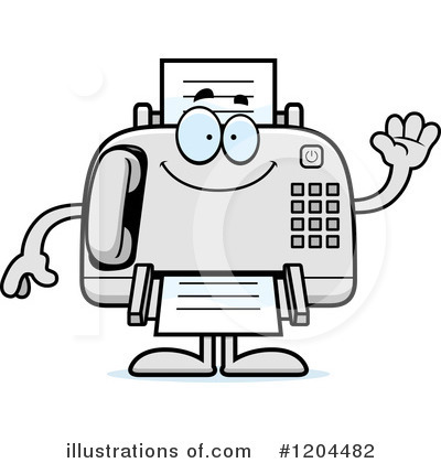 Royalty-Free (RF) Fax Machine Clipart Illustration by Cory Thoman - Stock Sample #1204482