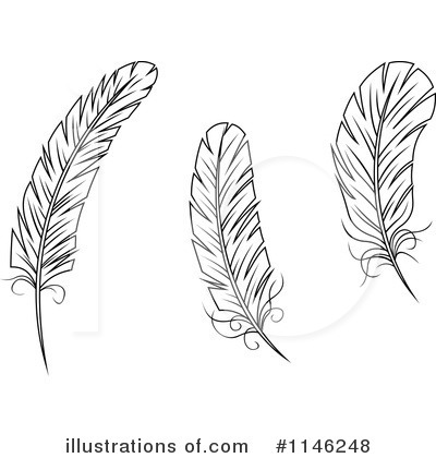 Royalty-Free (RF) Feather Clipart Illustration by Vector Tradition SM - Stock Sample #1146248