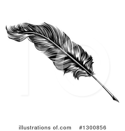 Royalty-Free (RF) Feather Quill Clipart Illustration by AtStockIllustration - Stock Sample #1300856