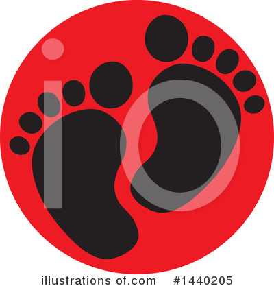 Foot Prints Clipart #1440205 by ColorMagic