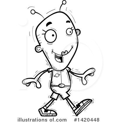 Royalty-Free (RF) Female Alien Clipart Illustration by Cory Thoman - Stock Sample #1420448