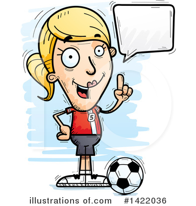 Female Soccer Player Clipart #1422036 by Cory Thoman