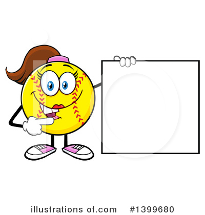 Female Softball Clipart #1399680 by Hit Toon