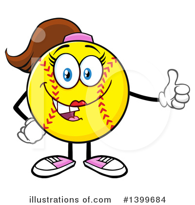 Female Softball Clipart #1399684 by Hit Toon