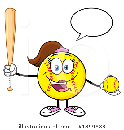 Female Softball Clipart #1399688 by Hit Toon