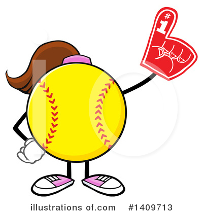 Female Softball Clipart #1409713 by Hit Toon