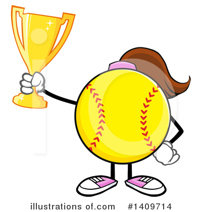 Female Softball Clipart #1409714 by Hit Toon