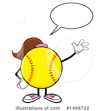 Female Softball Clipart #1409722 by Hit Toon