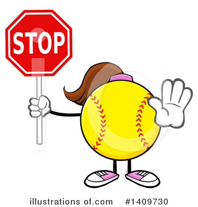 Female Softball Clipart #1409730 by Hit Toon