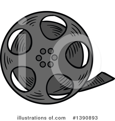 Royalty-Free (RF) Film Reel Clipart Illustration by Vector Tradition SM - Stock Sample #1390893