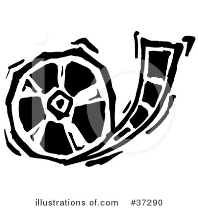 Royalty-Free (RF) Film Reel Clipart Illustration by Andy Nortnik - Stock Sample #37290