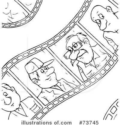 Royalty-Free (RF) Film Strip Clipart Illustration by Alex Bannykh - Stock Sample #73745