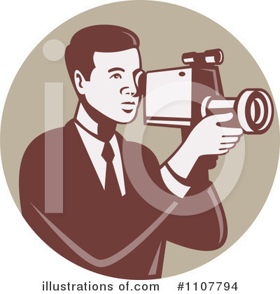 Royalty-Free (RF) Filming Clipart Illustration by patrimonio - Stock Sample #1107794