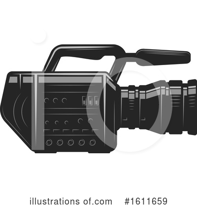 Movie Camera Clipart #1611659 by Vector Tradition SM