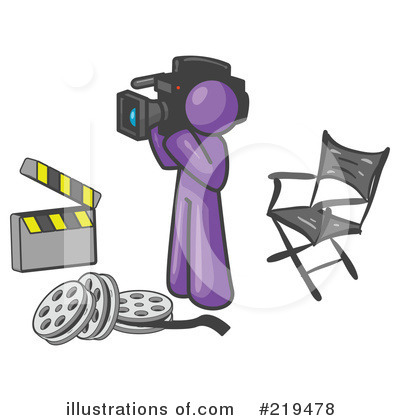 Royalty-Free (RF) Filming Clipart Illustration by Leo Blanchette - Stock Sample #219478