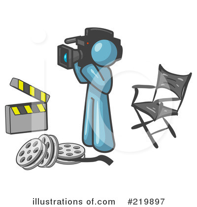 Royalty-Free (RF) Filming Clipart Illustration by Leo Blanchette - Stock Sample #219897