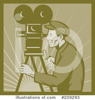 Royalty-Free (RF) Filming Clipart Illustration by patrimonio - Stock Sample #229293