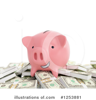 Piggy Bank Clipart #1253881 by Mopic