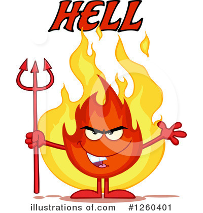 Royalty-Free (RF) Fire Character Clipart Illustration by Hit Toon - Stock Sample #1260401