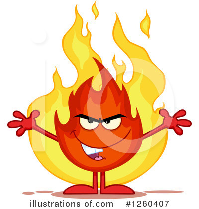 Fire Character Clipart #1260407 by Hit Toon