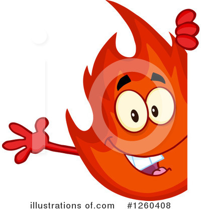 Royalty-Free (RF) Fire Character Clipart Illustration by Hit Toon - Stock Sample #1260408