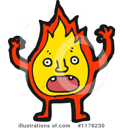 Flame Character Clipart #1176230 by lineartestpilot
