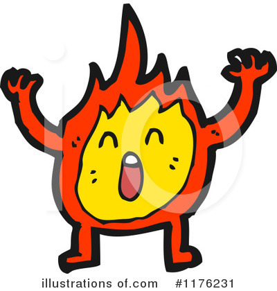 Flame Mascot Clipart #1176231 by lineartestpilot