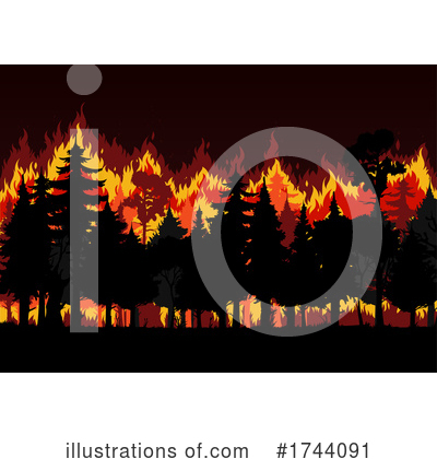 Wildfire Clipart #1744091 by Vector Tradition SM