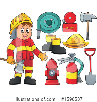 Royalty-Free (RF) Fire Department Clipart Illustration by visekart - Stock Sample #1596537