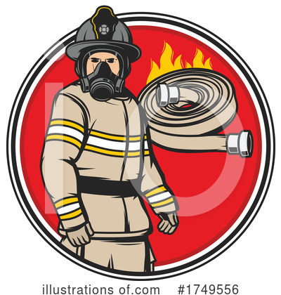 Firefighter Clipart #1749556 by Vector Tradition SM