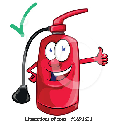 Royalty-Free (RF) Fire Extinguisher Clipart Illustration by Domenico Condello - Stock Sample #1690820