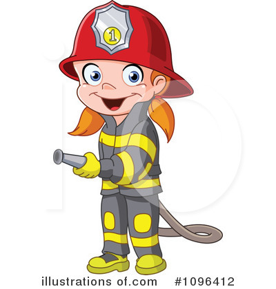 Royalty-Free (RF) Fire Fighter Clipart Illustration by yayayoyo - Stock Sample #1096412