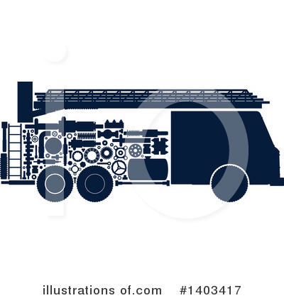 Royalty-Free (RF) Fire Truck Clipart Illustration by Vector Tradition SM - Stock Sample #1403417