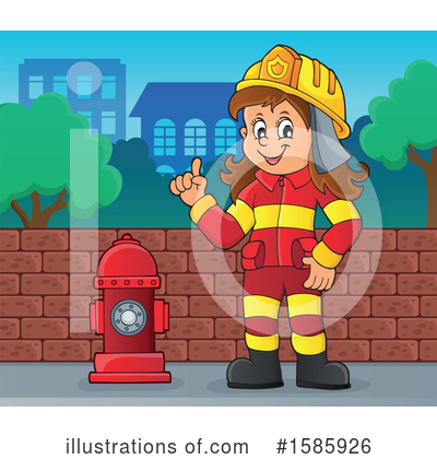 Royalty-Free (RF) Firefighter Clipart Illustration by visekart - Stock Sample #1585926