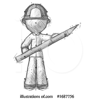 Royalty-Free (RF) Firefighter Clipart Illustration by Leo Blanchette - Stock Sample #1687756