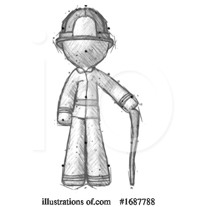 Royalty-Free (RF) Firefighter Clipart Illustration by Leo Blanchette - Stock Sample #1687788