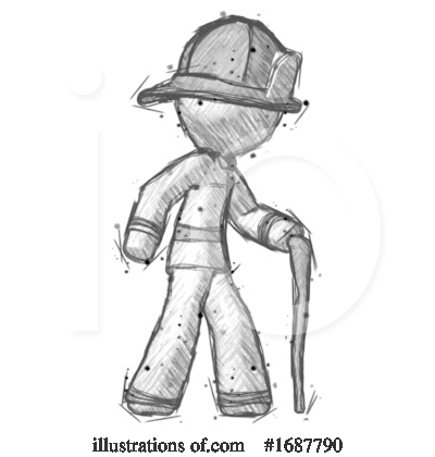 Royalty-Free (RF) Firefighter Clipart Illustration by Leo Blanchette - Stock Sample #1687790