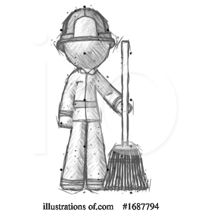 Royalty-Free (RF) Firefighter Clipart Illustration by Leo Blanchette - Stock Sample #1687794