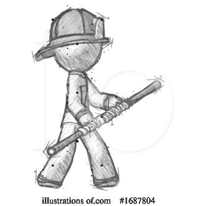 Royalty-Free (RF) Firefighter Clipart Illustration by Leo Blanchette - Stock Sample #1687804