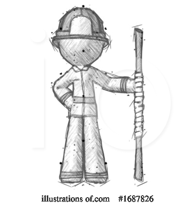 Royalty-Free (RF) Firefighter Clipart Illustration by Leo Blanchette - Stock Sample #1687826