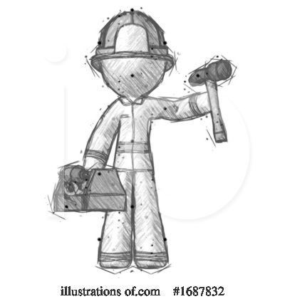 Royalty-Free (RF) Firefighter Clipart Illustration by Leo Blanchette - Stock Sample #1687832