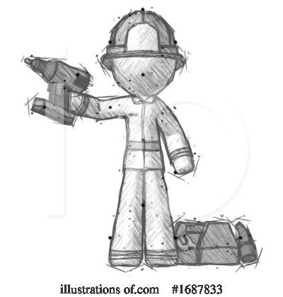 Royalty-Free (RF) Firefighter Clipart Illustration by Leo Blanchette - Stock Sample #1687833