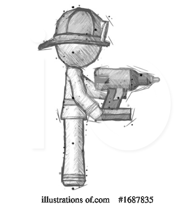 Royalty-Free (RF) Firefighter Clipart Illustration by Leo Blanchette - Stock Sample #1687835