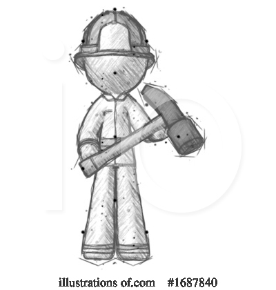 Royalty-Free (RF) Firefighter Clipart Illustration by Leo Blanchette - Stock Sample #1687840
