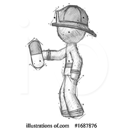 Royalty-Free (RF) Firefighter Clipart Illustration by Leo Blanchette - Stock Sample #1687876