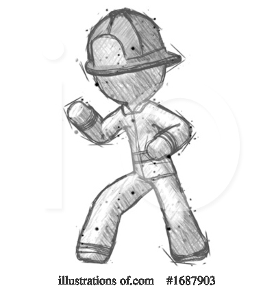 Royalty-Free (RF) Firefighter Clipart Illustration by Leo Blanchette - Stock Sample #1687903
