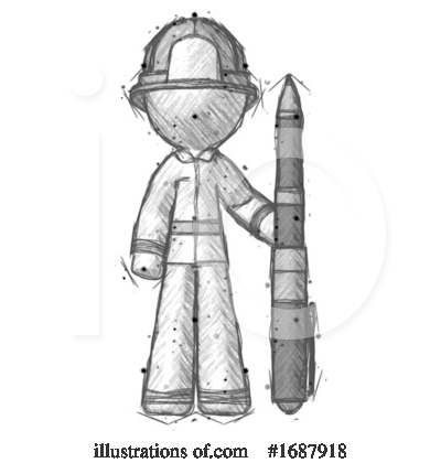 Royalty-Free (RF) Firefighter Clipart Illustration by Leo Blanchette - Stock Sample #1687918