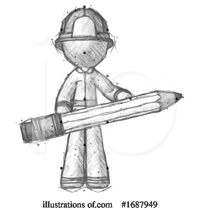 Royalty-Free (RF) Firefighter Clipart Illustration by Leo Blanchette - Stock Sample #1687949