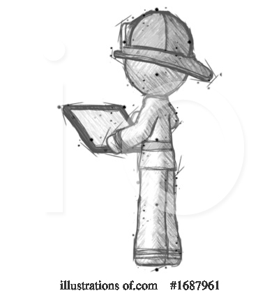 Royalty-Free (RF) Firefighter Clipart Illustration by Leo Blanchette - Stock Sample #1687961