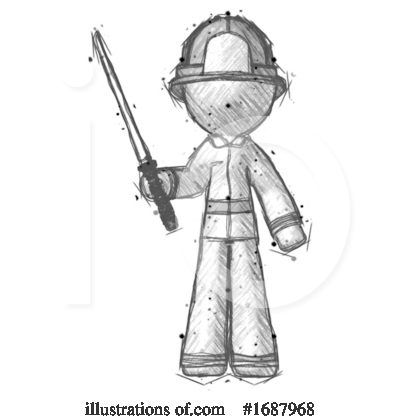 Royalty-Free (RF) Firefighter Clipart Illustration by Leo Blanchette - Stock Sample #1687968